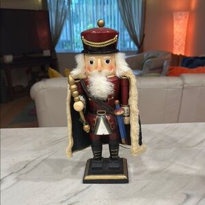Classic Nutcracker Soldier Figurine - Red and Gold